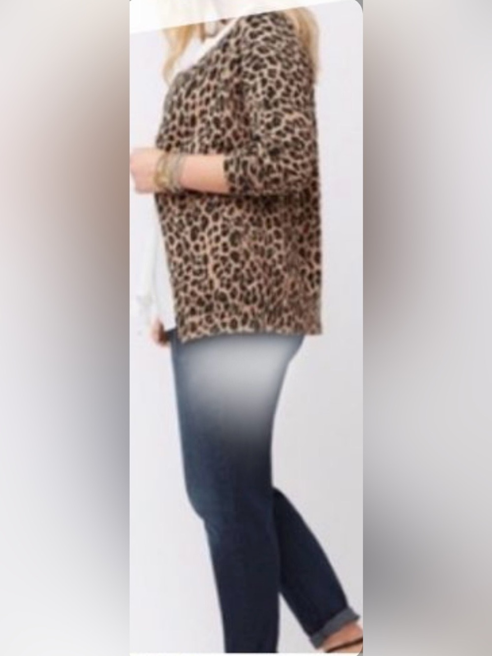 Lane Bryant women’s 14/16 long sleeve leopard print cardigan sweater